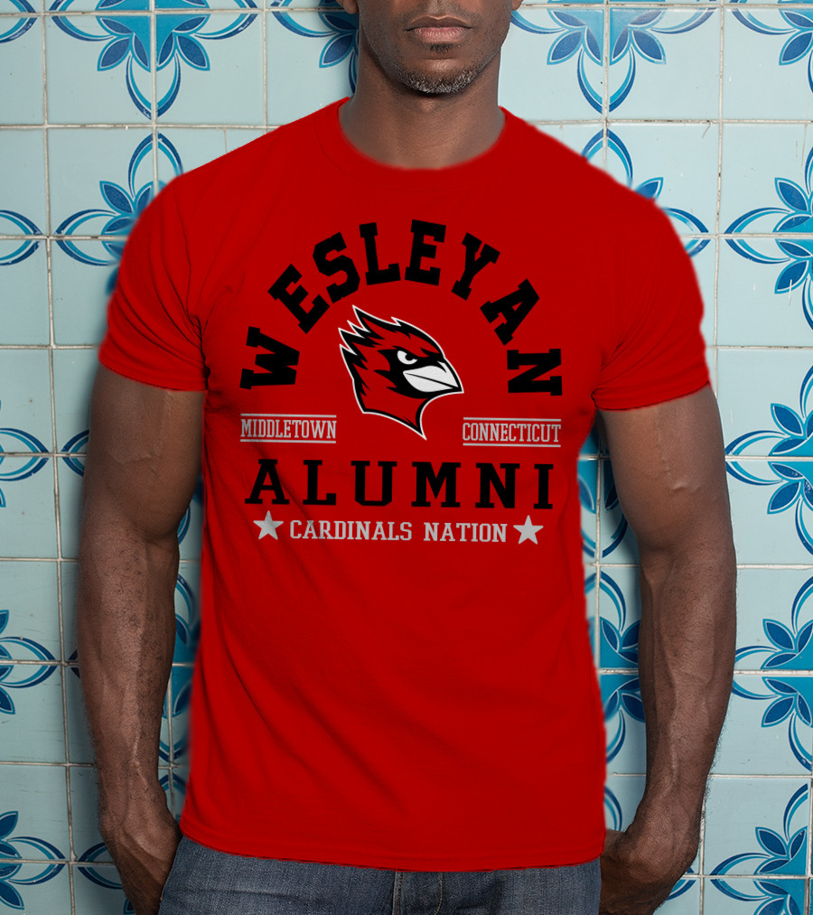 Wesleyan Alumni Middletown Connecticut Cardinals Nation T-Shirt