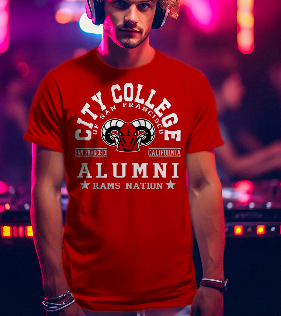 City College Of San Francisco California Alumni Rams Nation T-Shirt