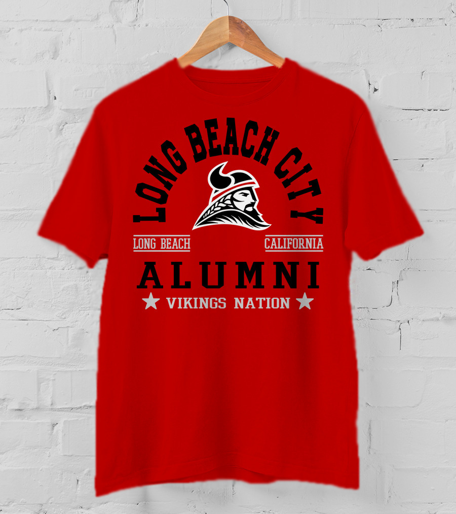 Long Beach City Alumni Vikings Nation California T-Shirt