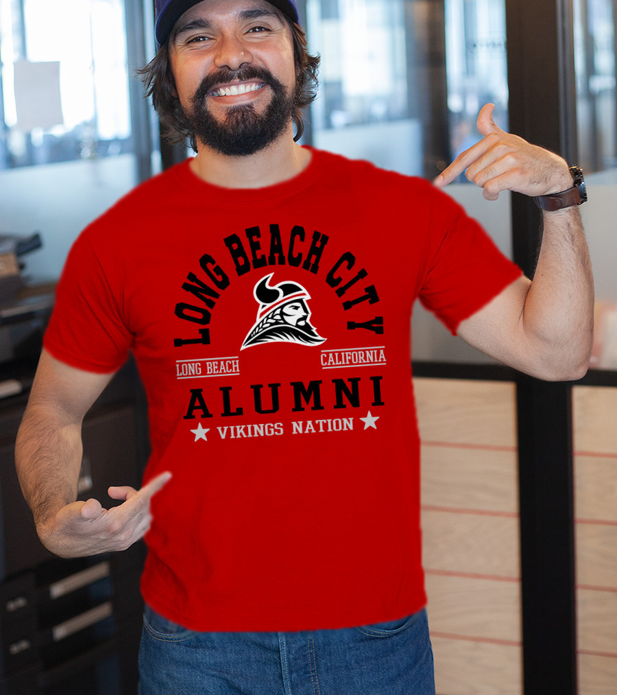 Long Beach City Alumni Vikings Nation California T-Shirt