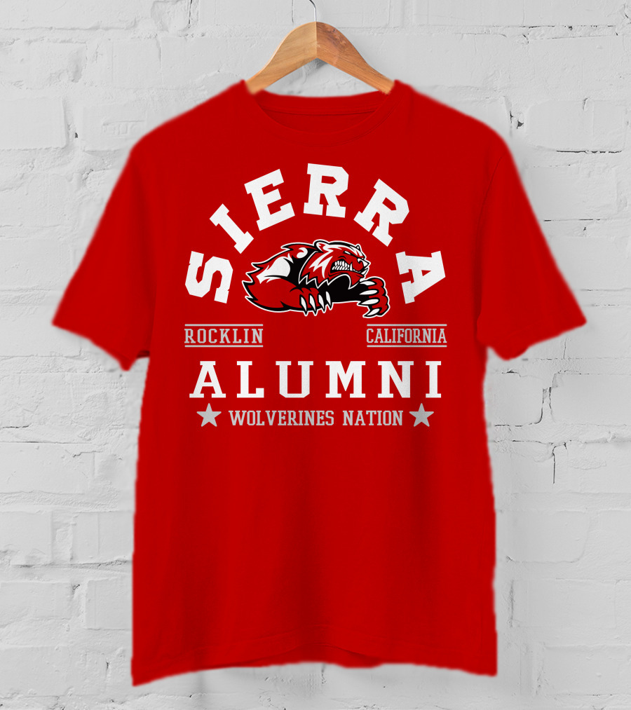 Sierra Rocklin California Alumni Wolverines Nation T-Shirt