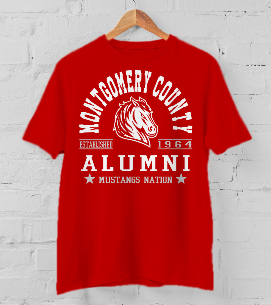 Montgomery County Alumni Mustangs Nation Established 1964 T-Shirt
