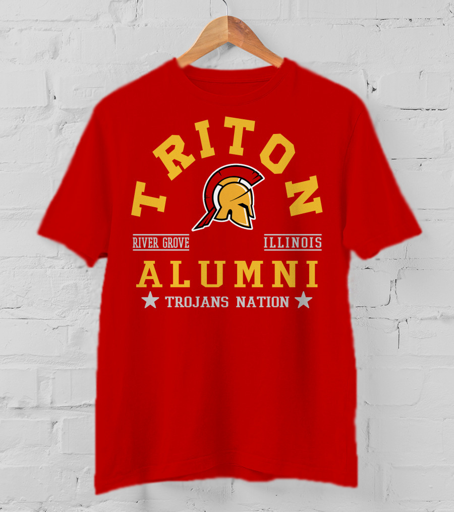 Triton Alumni River Grove Illinois Trojans Nation T-Shirt