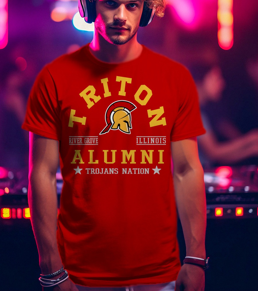 Triton Alumni River Grove Illinois Trojans Nation T-Shirt