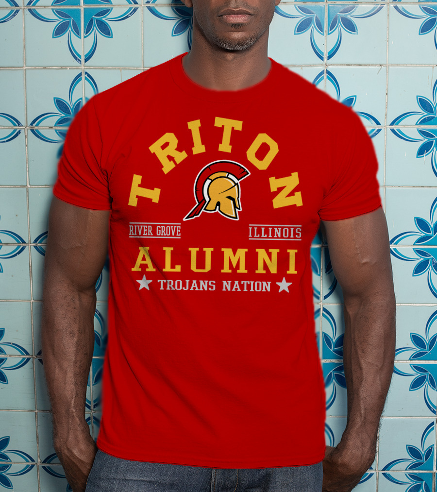 Triton Alumni River Grove Illinois Trojans Nation T-Shirt