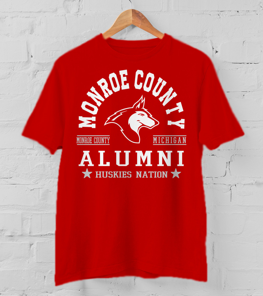 Monroe County Michigan Alumni Huskies Nation T-Shirt