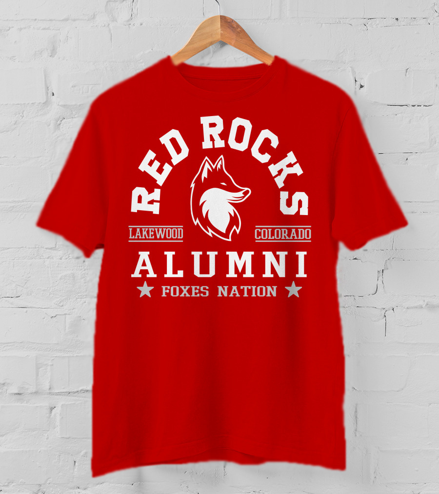 Red Rocks Alumni Lakewood Colorado Foxes Nation T-Shirt