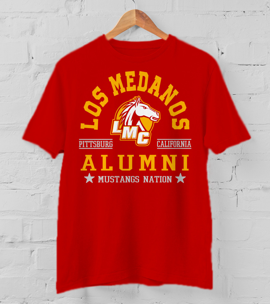 Los Medanos Pittsburg California LMC Alumni Mustangs Nation T-Shirt
