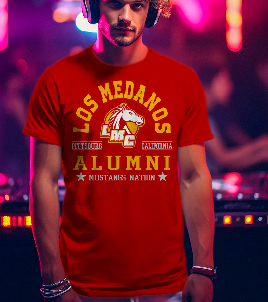 Los Medanos Pittsburg California LMC Alumni Mustangs Nation T-Shirt