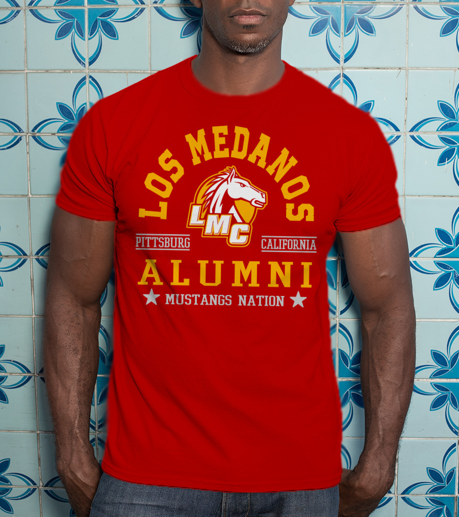 Los Medanos Pittsburg California LMC Alumni Mustangs Nation T-Shirt