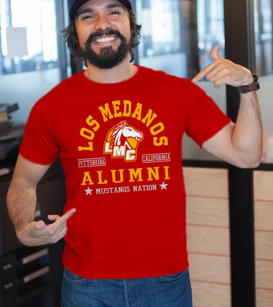 Los Medanos Pittsburg California LMC Alumni Mustangs Nation T-Shirt