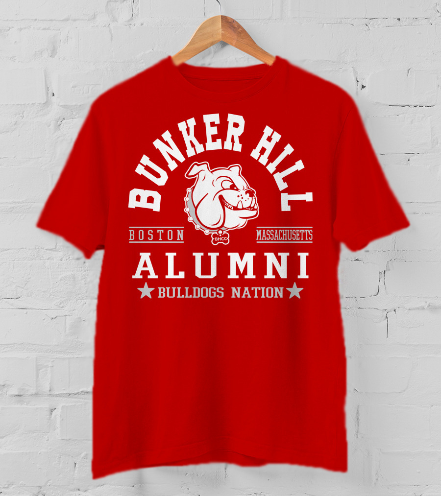 Bunker Hill Boston Massachusetts Alumni Bulldogs Nation T-Shirt