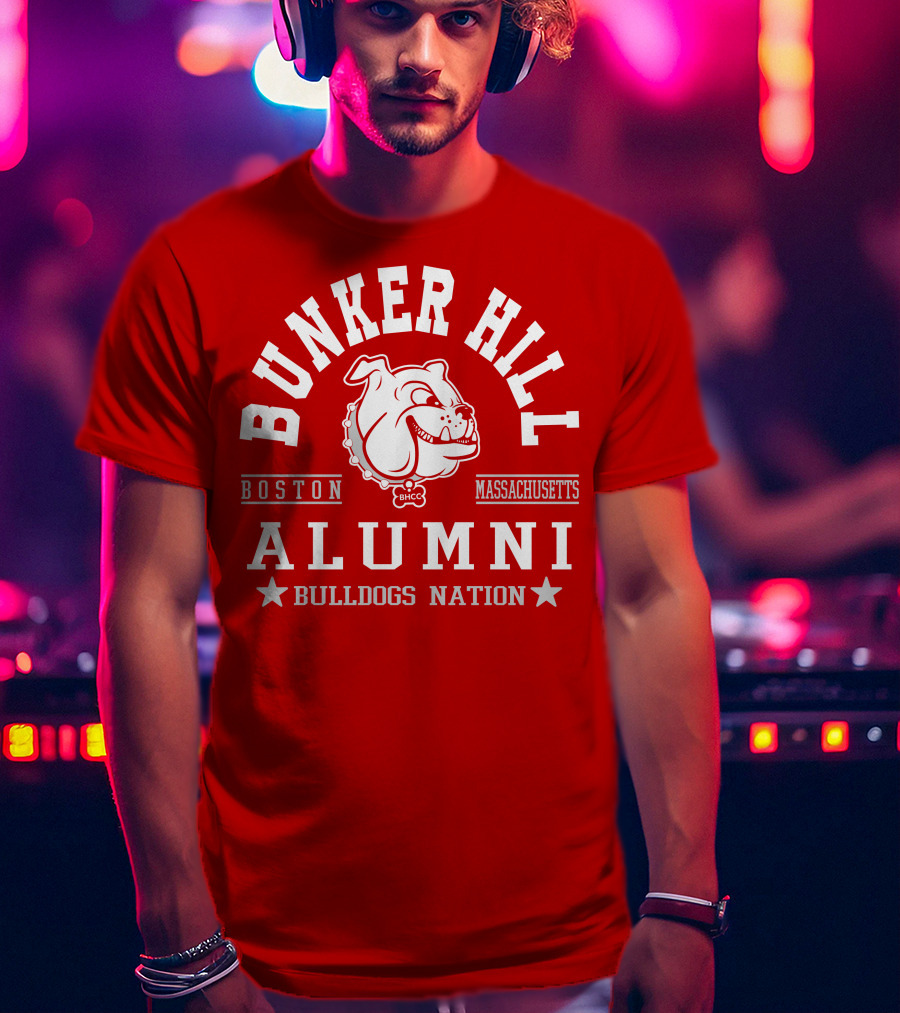 Bunker Hill Boston Massachusetts Alumni Bulldogs Nation T-Shirt
