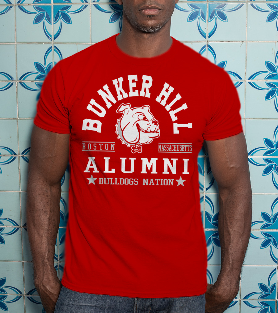 Bunker Hill Boston Massachusetts Alumni Bulldogs Nation T-Shirt