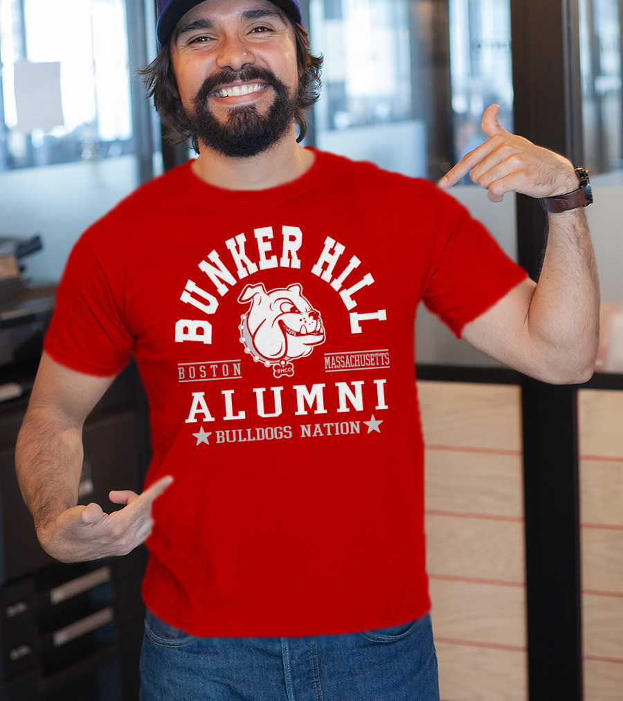 Bunker Hill Boston Massachusetts Alumni Bulldogs Nation T-Shirt
