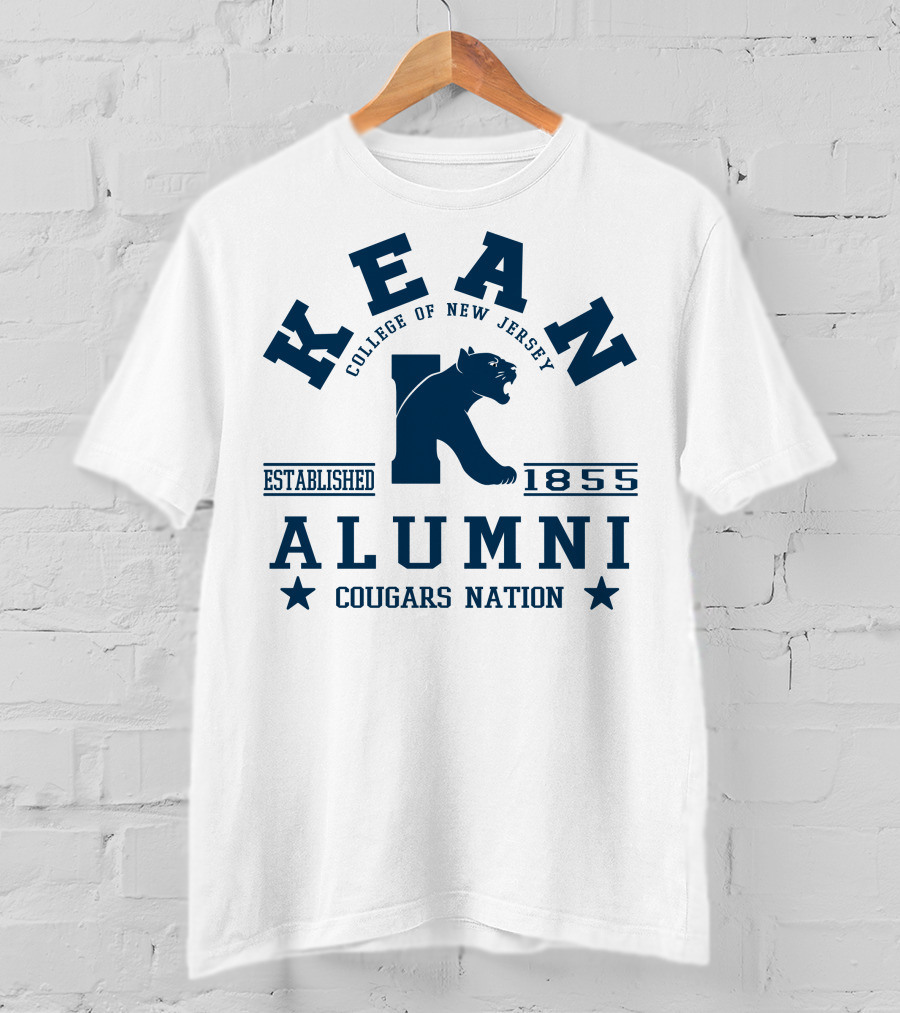Kean College Of New Jersey Alumni Established 1855 Cougars Nation T-Shirt