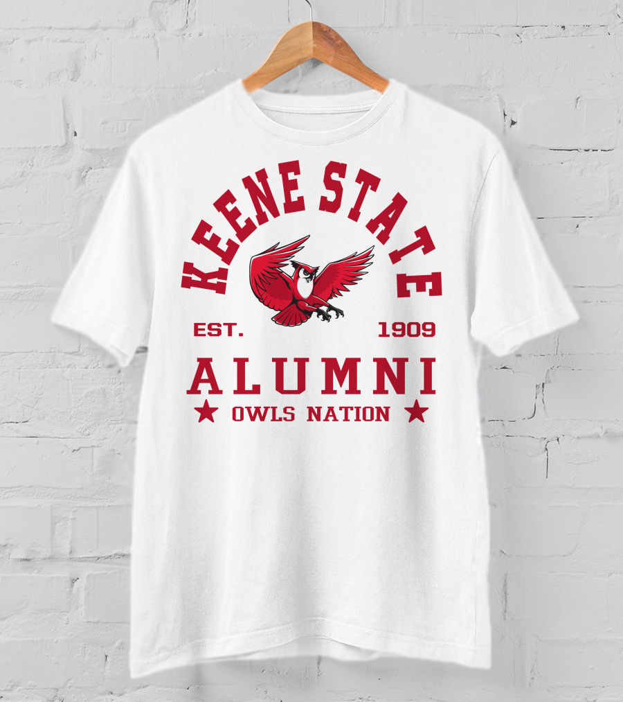 Keene State College Alumni Owls Nation Est. 1909 Red Owl T-Shirt