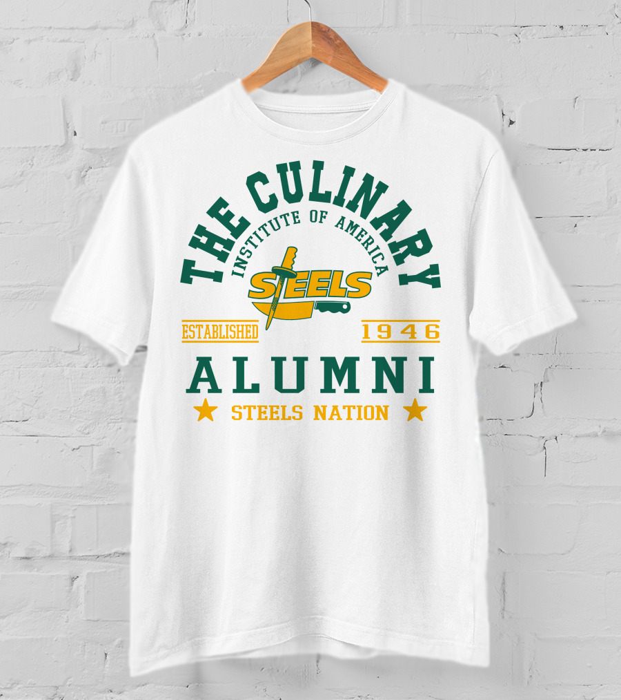 The Culinary Institute Of America Steels Nation Alumni Established 1946 T-Shirt