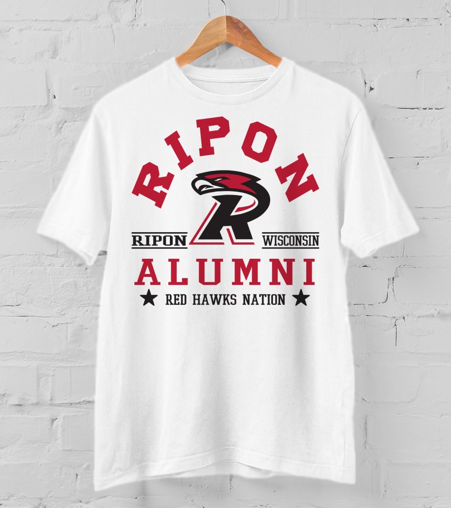 Ripon Wisconsin Alumni Red Hawks Nation T-Shirt