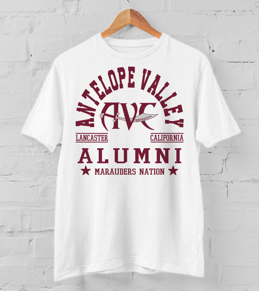 Antelope Valley Alumni AVC Marauders Nation Lancaster California T-Shirt