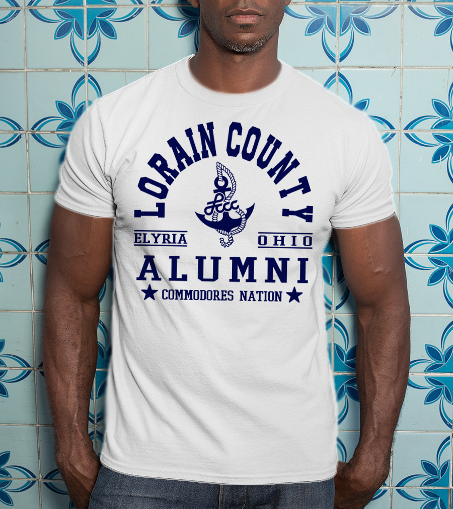 Lorain County Community College Alumni Elyria Ohio Commodores Nation T-Shirt