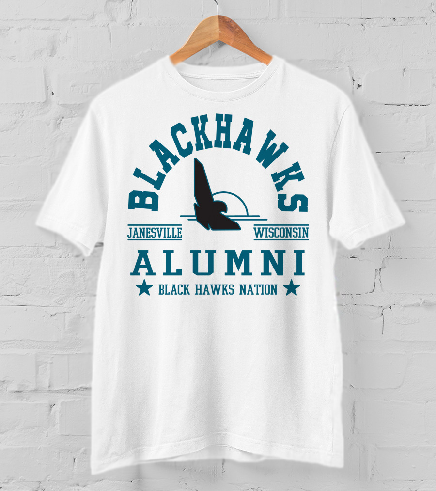 Blackhawks Alumni Janesville Wisconsin Black Hawks Nation T-Shirt
