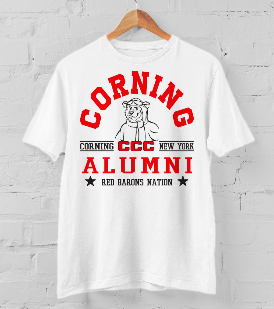 Corning New York CCC Alumni Red Barons Nation T-Shirt