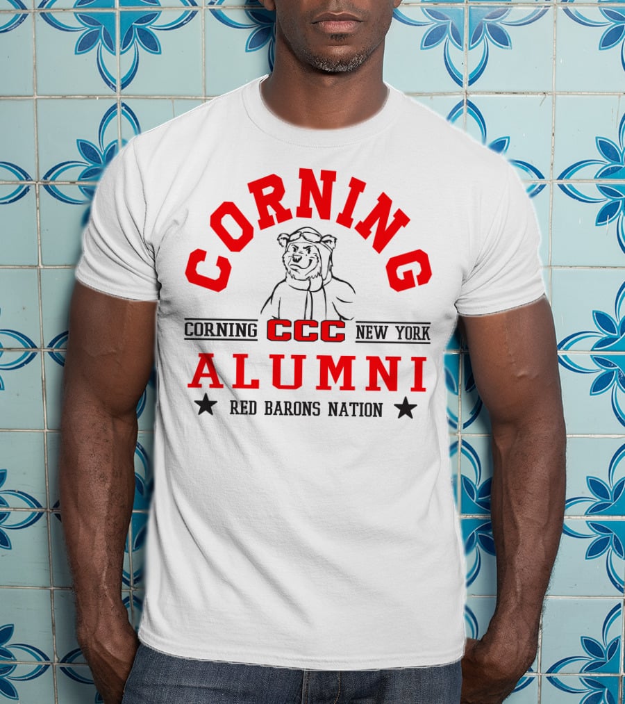 Corning New York CCC Alumni Red Barons Nation T-Shirt