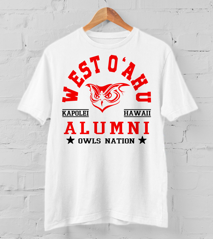 West O'ahu Kapolei Hawaii Alumni Owls Nation T-Shirt