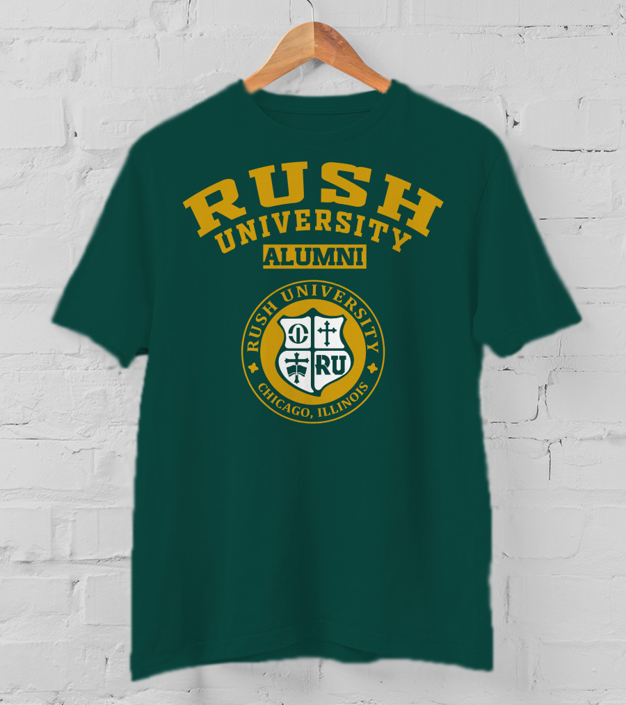 RUSH University Alumni Chicago Illinois Crest T-Shirt