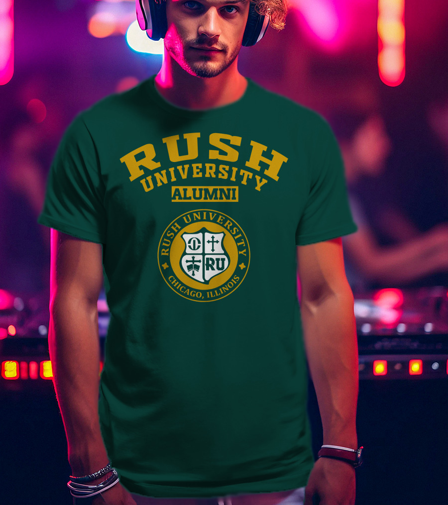 RUSH University Alumni Chicago Illinois Crest T-Shirt