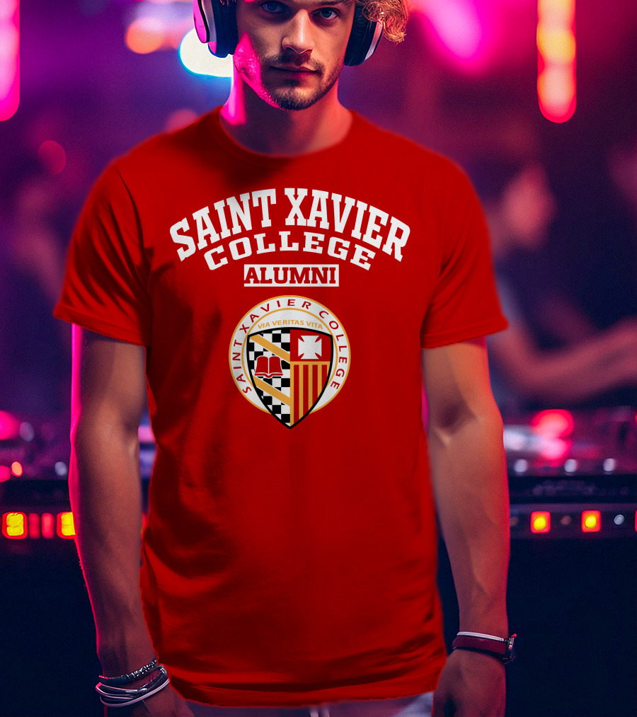 Saint Xavier College Alumni Crest Via Veritas Vita T-Shirt