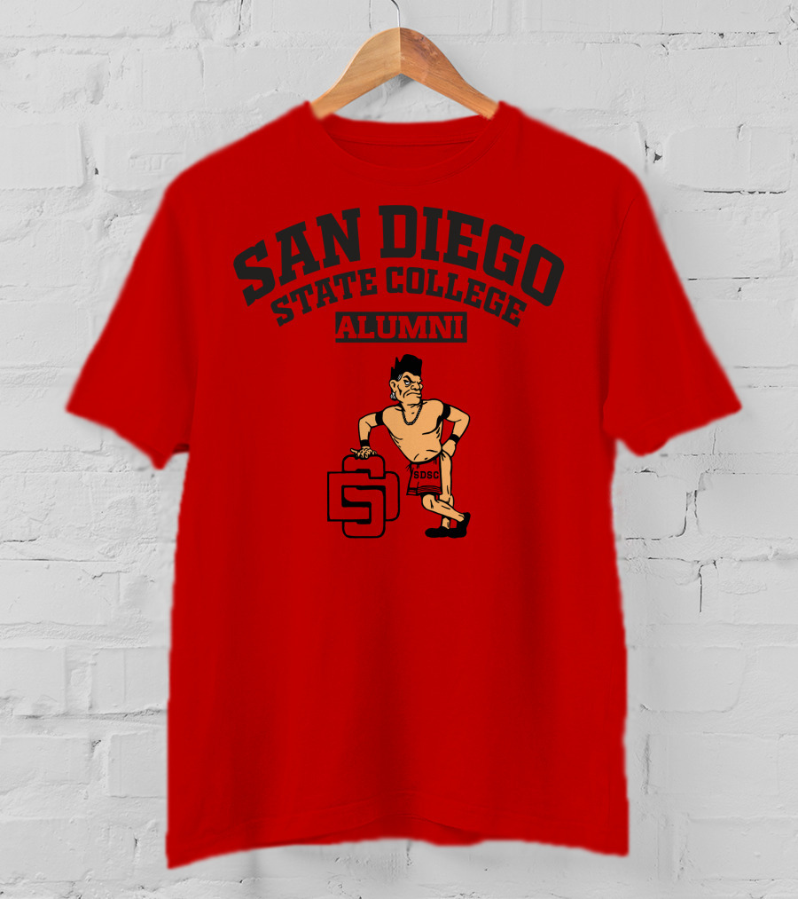 San Diego State College Alumni SDSC Vintage Style Retro Pose T-Shirt