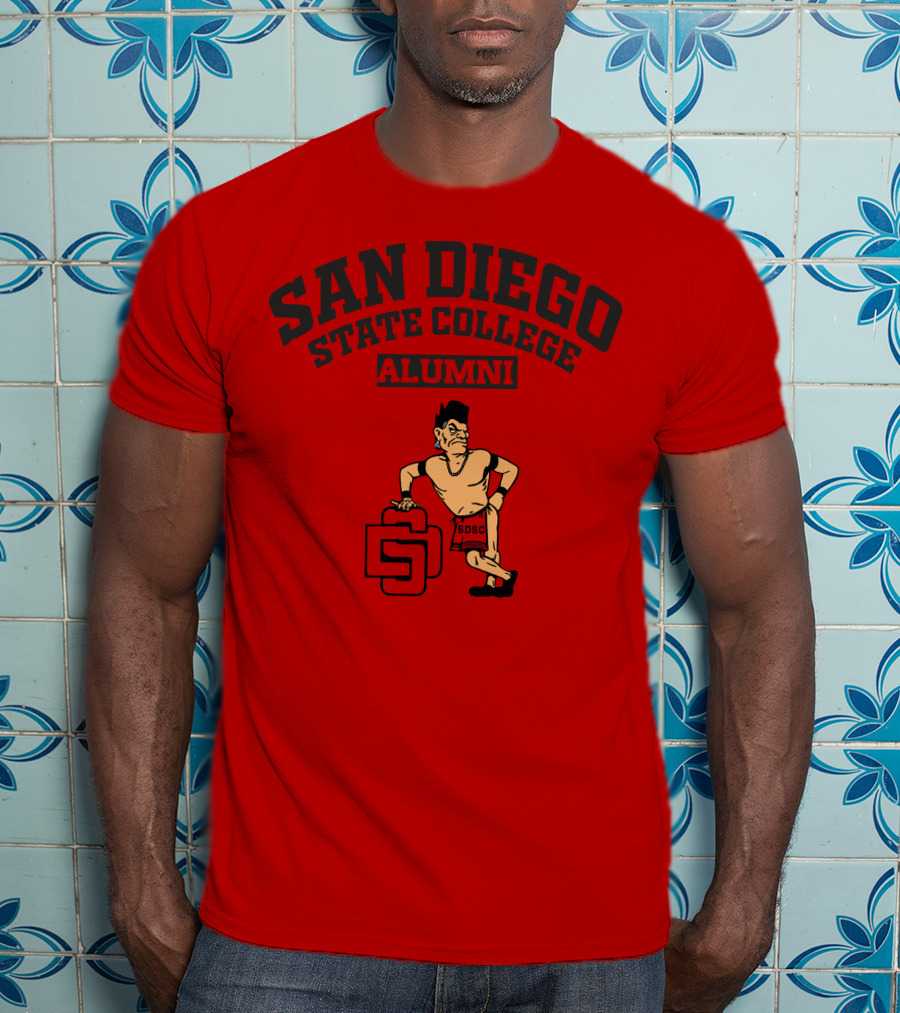 San Diego State College Alumni SDSC Vintage Style Retro Pose T-Shirt