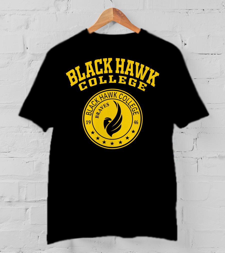 BLACK HAWK COLLEGE BRAVES 1946 STAR CREST T-Shirt