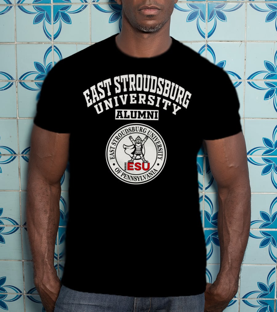 East Stroudsburg University Alumni Seal With Warrior ESU Of Pennsylvania T-Shirt