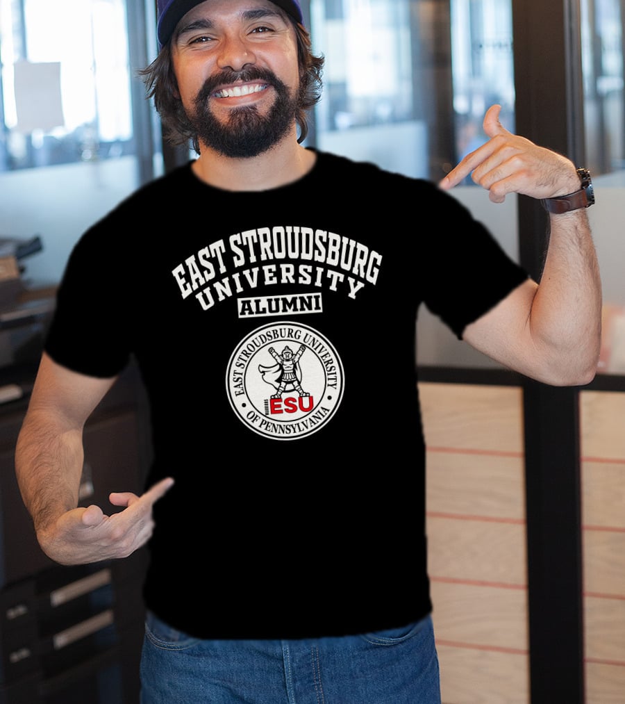 East Stroudsburg University Alumni Seal With Warrior ESU Of Pennsylvania T-Shirt