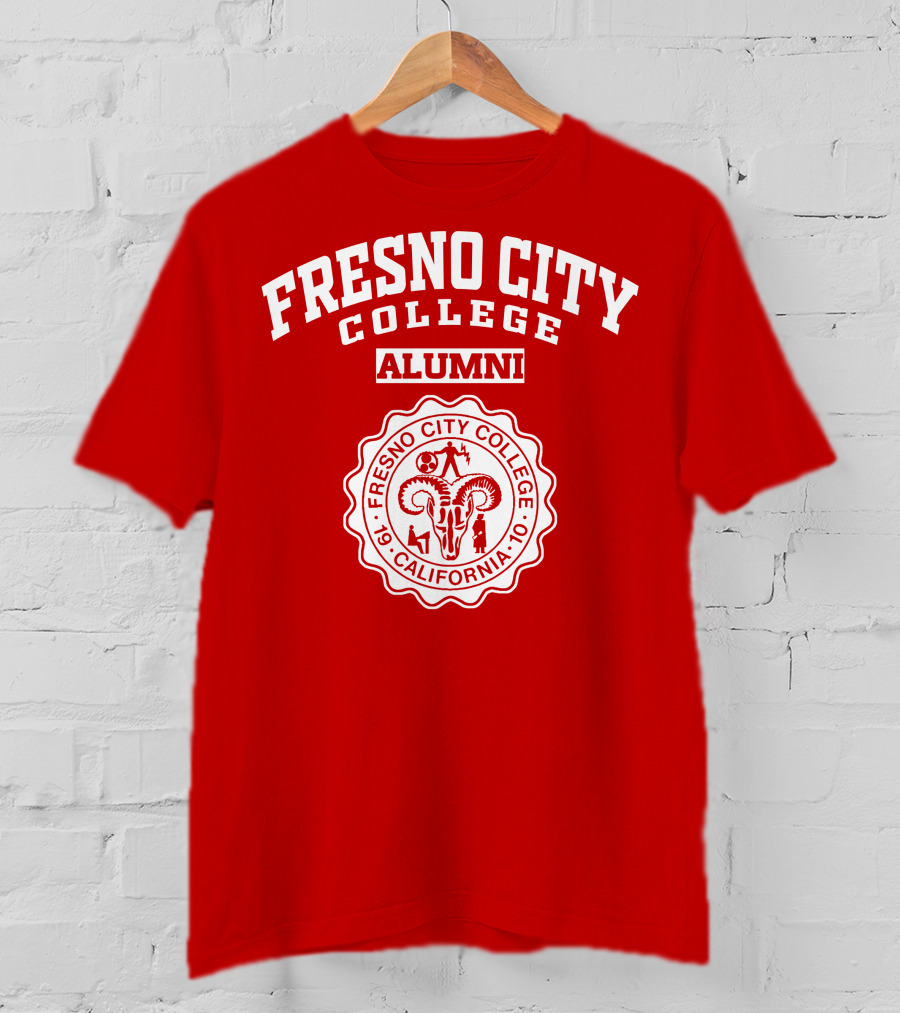 Fresno City College Alumni California Seal With Ram T-Shirt