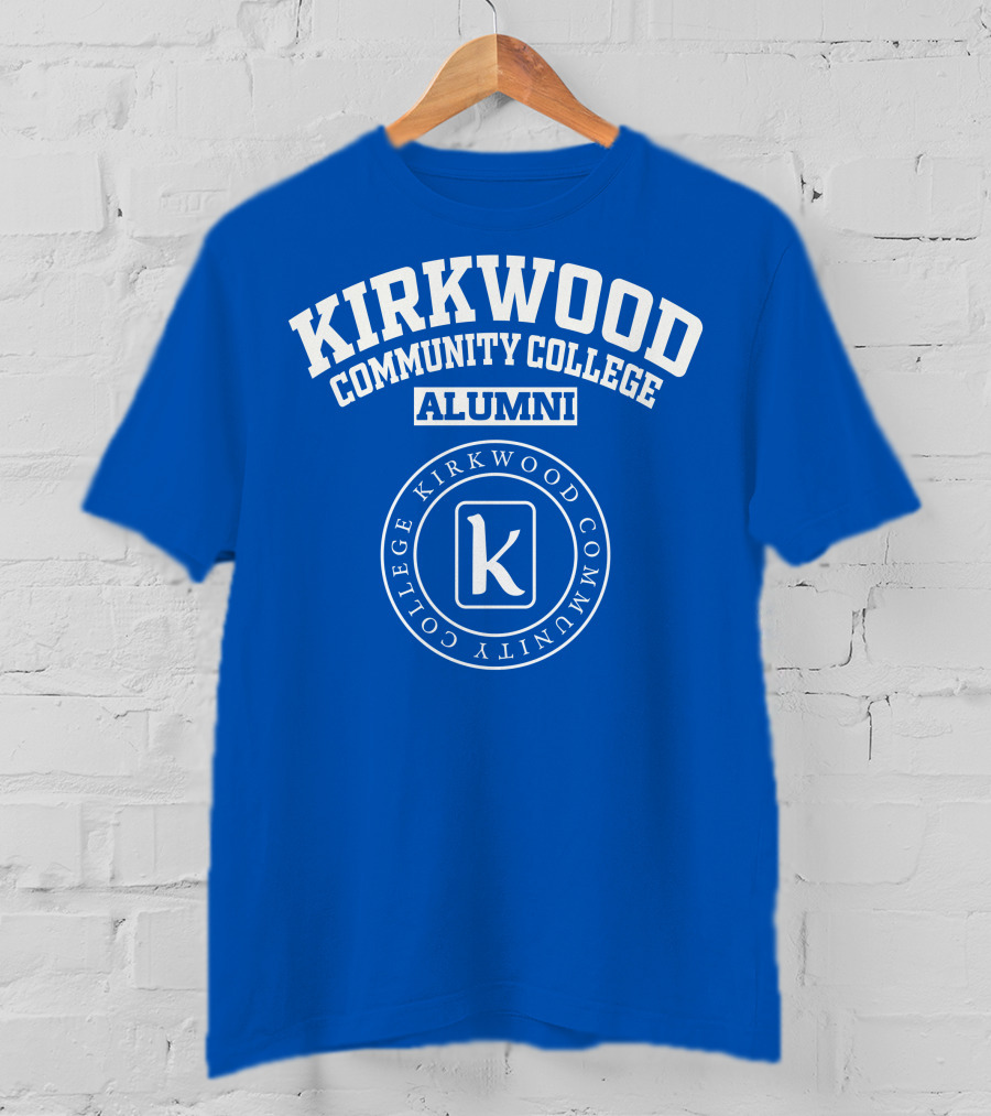 Kirkwood Community College Alumni K Blue Circle T-Shirt