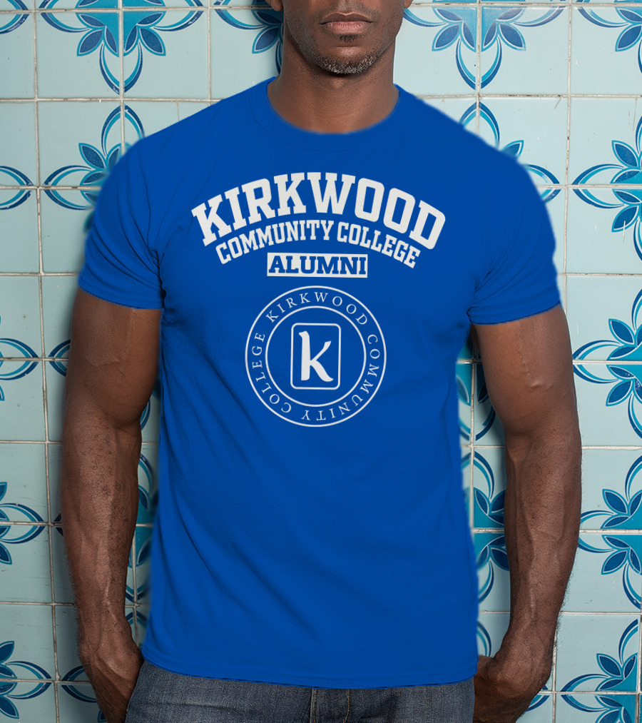Kirkwood Community College Alumni K Blue Circle T-Shirt