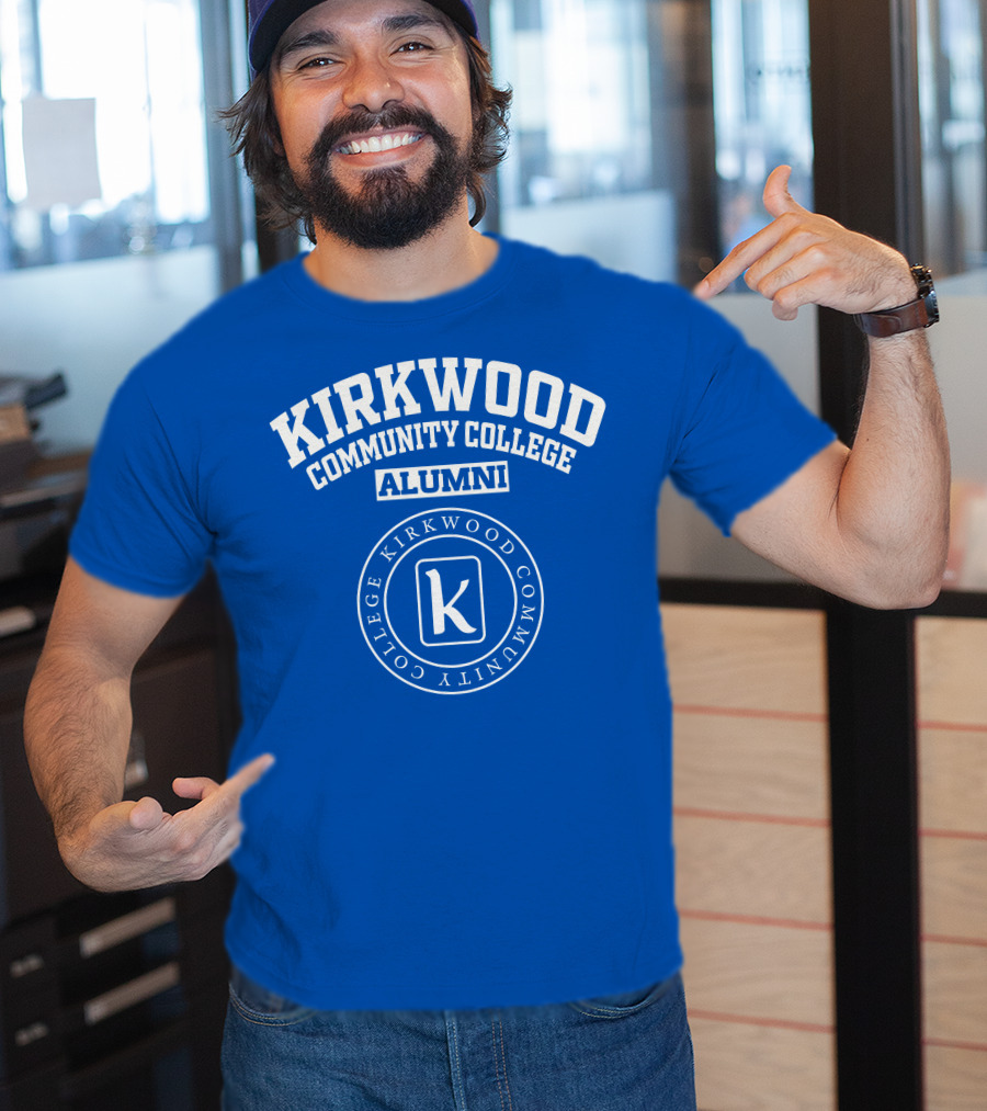 Kirkwood Community College Alumni K Blue Circle T-Shirt