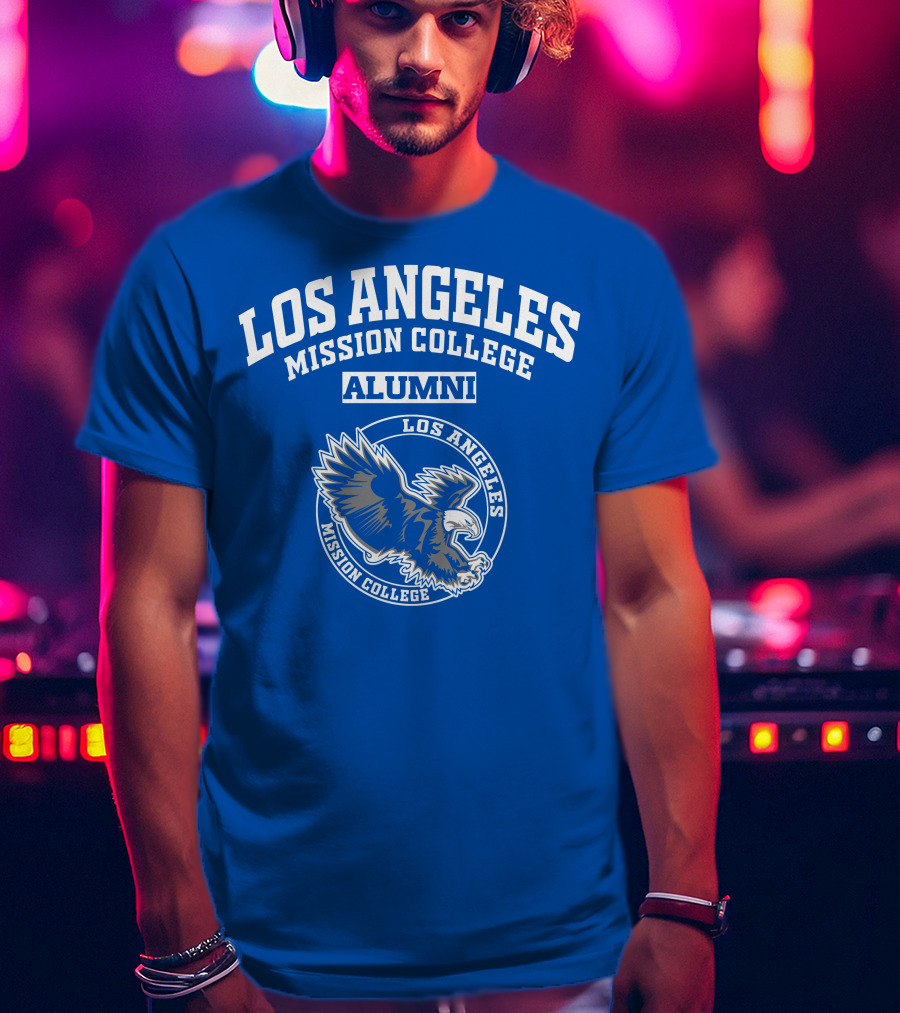 Los Angeles Mission College Alumni Eagle Logo Blue T-Shirt