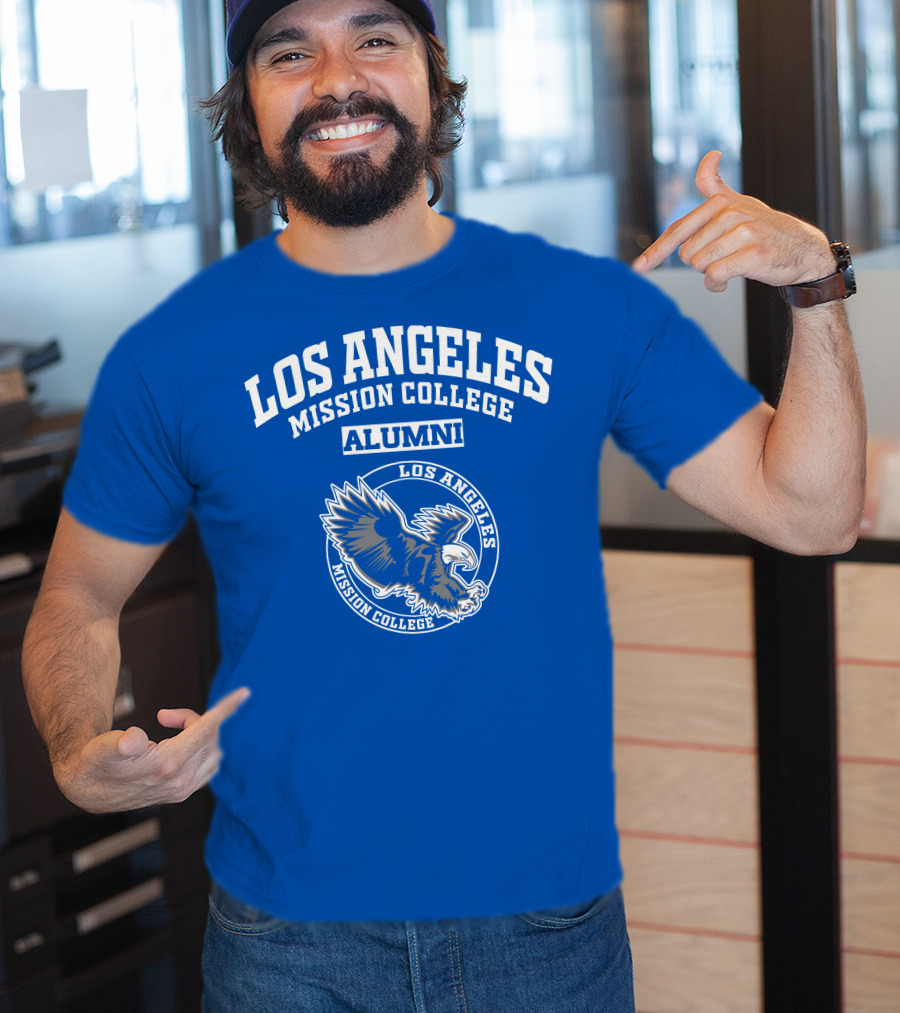 Los Angeles Mission College Alumni Eagle Logo Blue T-Shirt