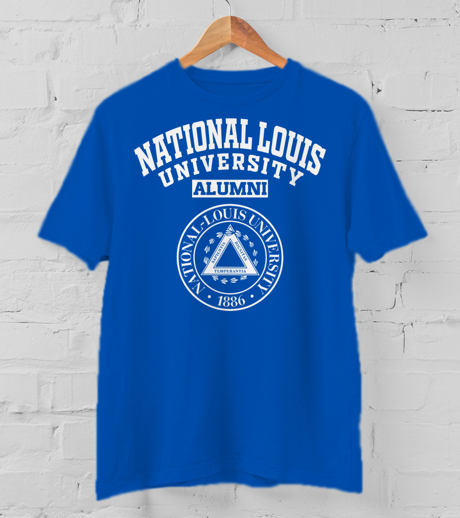 National Louis University Alumni Seal 1886 Temperantia T-Shirt