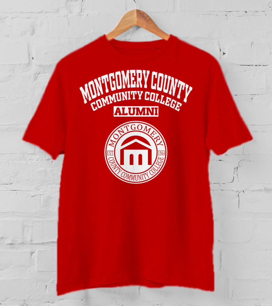 Montgomery County Community College Alumni EST 1964 Red Seal T-Shirt