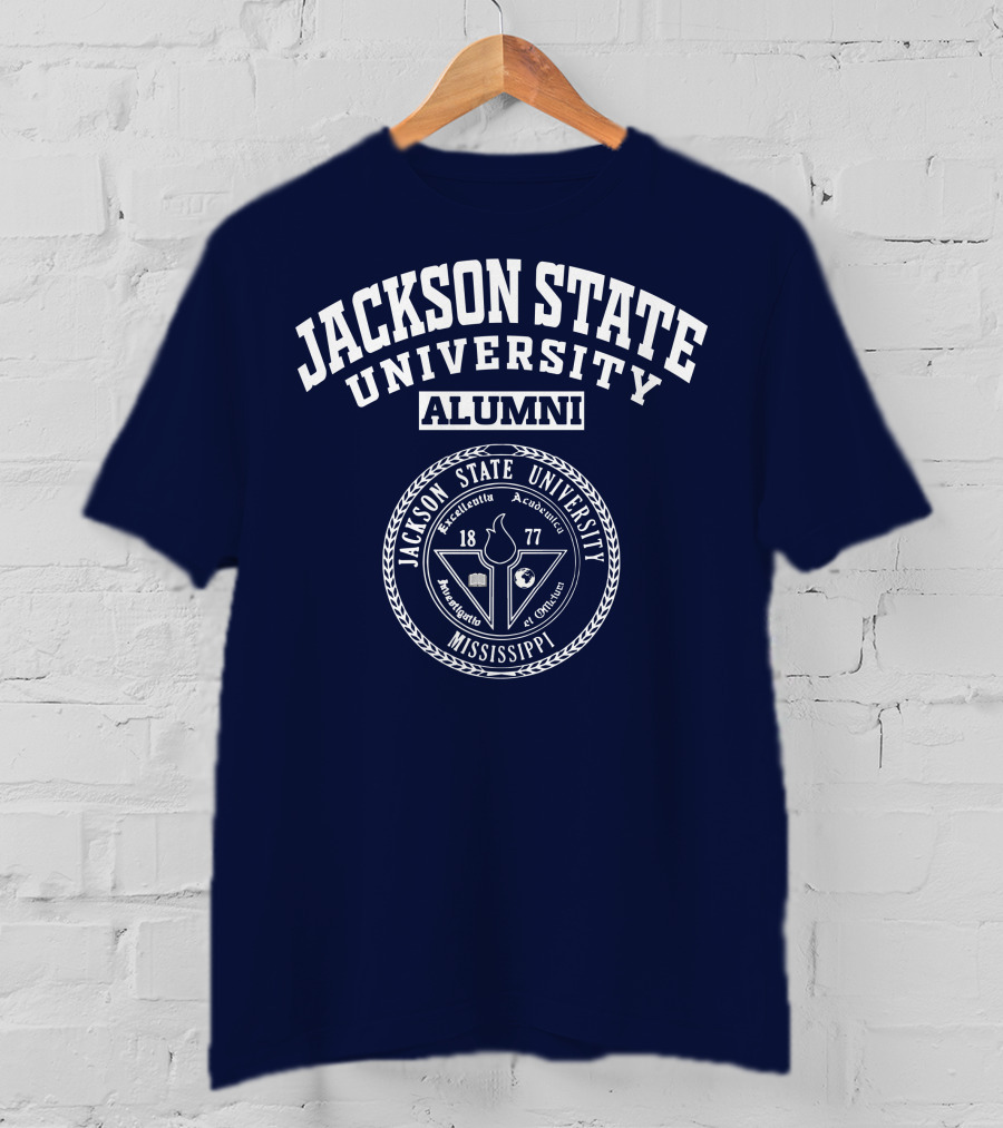 Jackson State University Alumni Mississippi 1877 Excellence Audire Est Optimum T-Shirt
