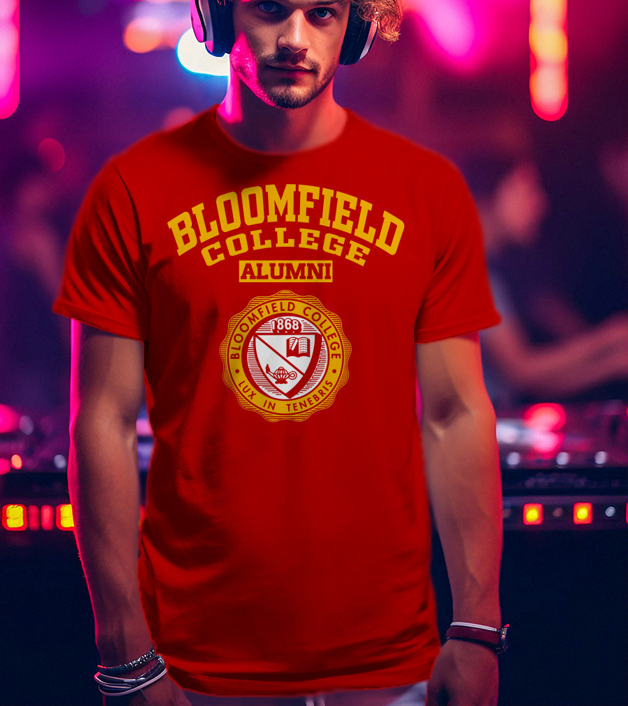 Bloomfield College Alumni 1868 Lux In Tenebris Emblem T-Shirt