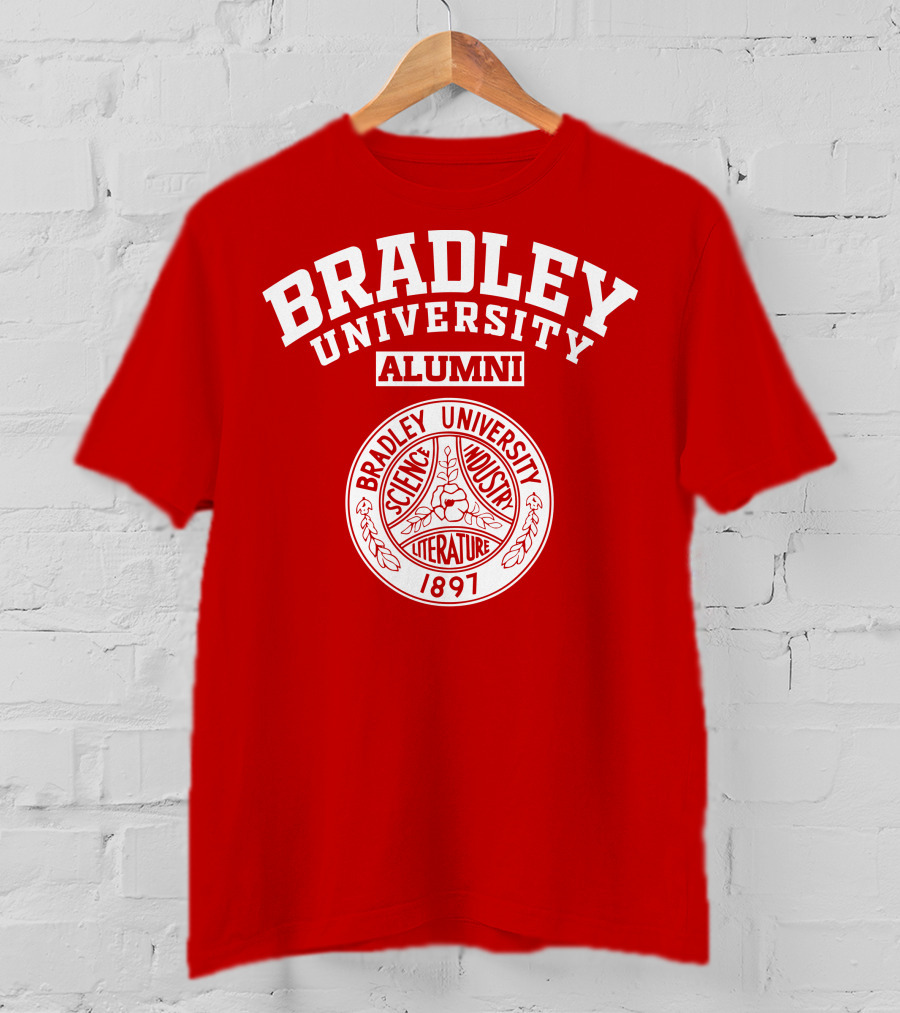Bradley University Alumni Seal 1897 Science Industry Literature T-Shirt