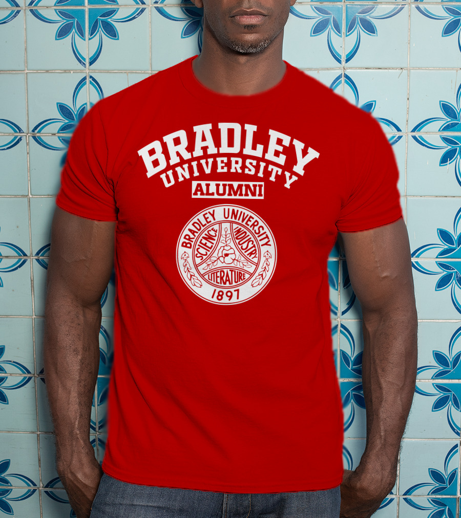 Bradley University Alumni Seal 1897 Science Industry Literature T-Shirt