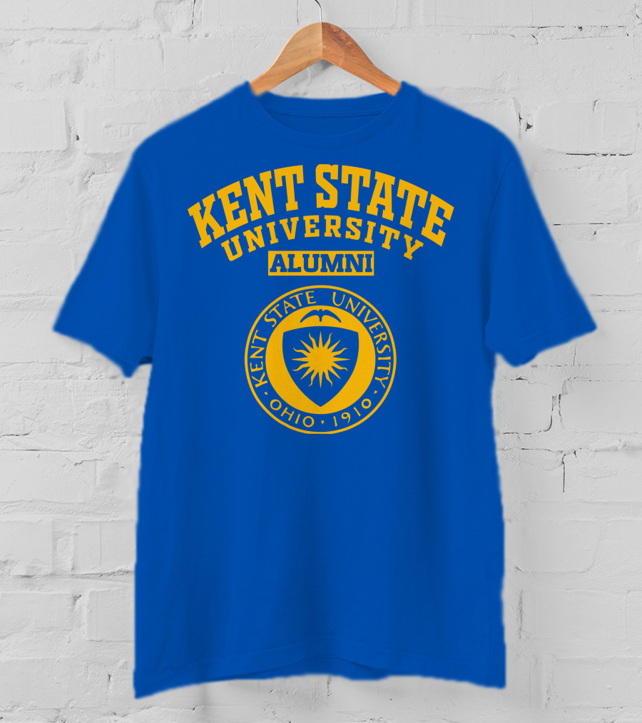 Kent State University Alumni Ohio 1910 Blue And Gold Emblem T-Shirt